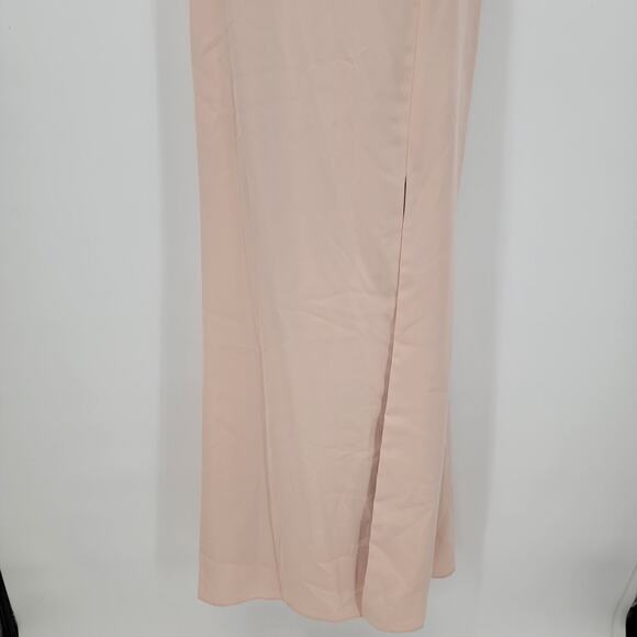 NEW After Six Women's Crepe One Shoulder Draped Cowl Neck Maxi Dress Size 6 Reg - Picture 12 of 16